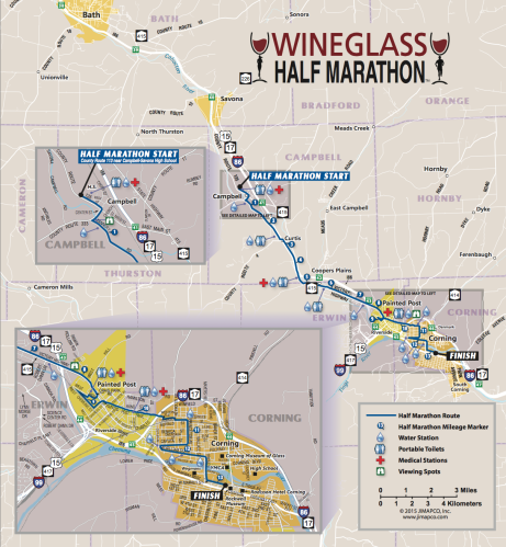 Wineglass Half Marathon Course Map